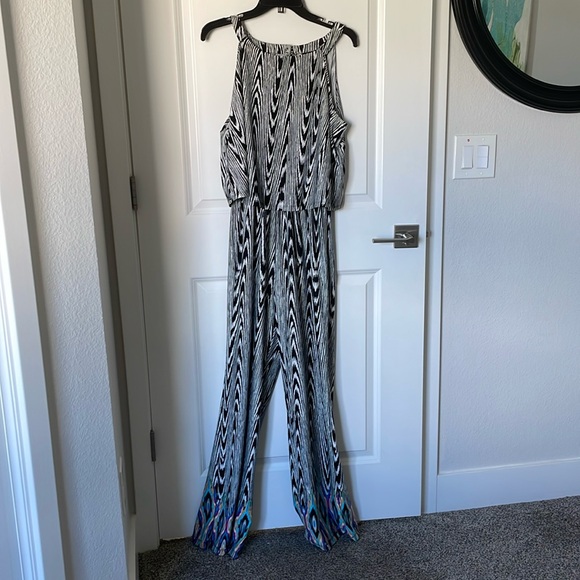 new directions Pants - Geometric new direction layered jumpsuit
